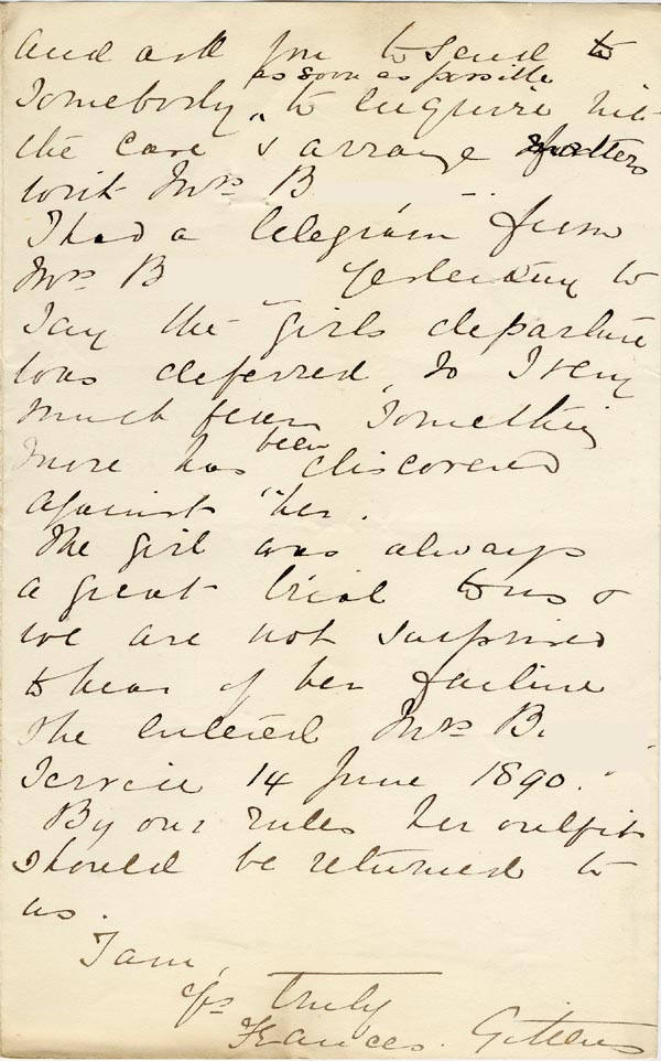 Large size image of Case 1269 6. Letter from Fareham 7 October 1890
 page 2