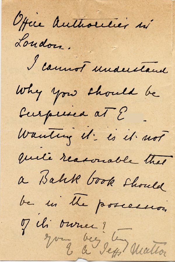 Large size image of Case 1294 24. Letter from Mr Walton to Miss Jenkins  5 March 1900
 page 2