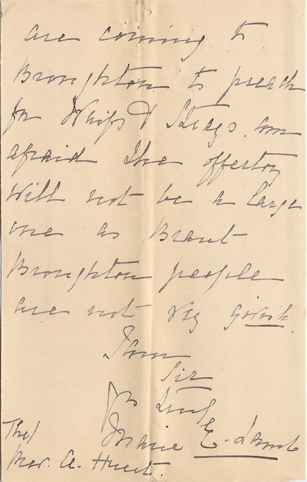 Large size image of Case 1294 25. Letter from Miss Lamb, Guildford Home to Mr Hunt  6 March 1900
 page 6