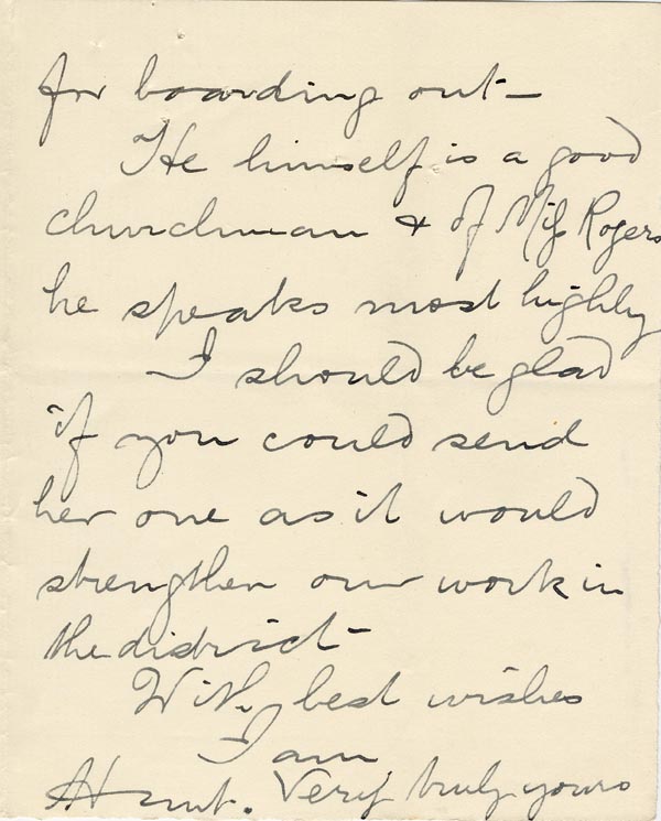 Large size image of Case 1294 32. Letter from Mr Hunt to Revd Edward Rudolf  nd
 page 2