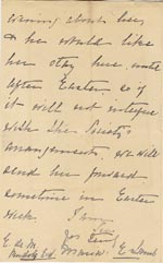 Image of Case 1294 19. Letter from Miss Lamb, Guildford Home to Revd Edward Rudolf  23 March 1898
 page 2