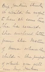 Image of Case 1294 25. Letter from Miss Lamb, Guildford Home to Mr Hunt  6 March 1900
 page 3