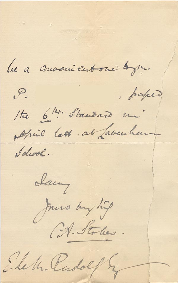 Large size image of Case 1399 12. Letter from the Great Waldingfield Rectory 17 May 1893
 page 2