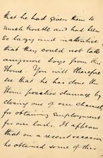 Image of Case 1399 14. Letter from Jersey Home for Working Lads 15 August 1893
 page 3