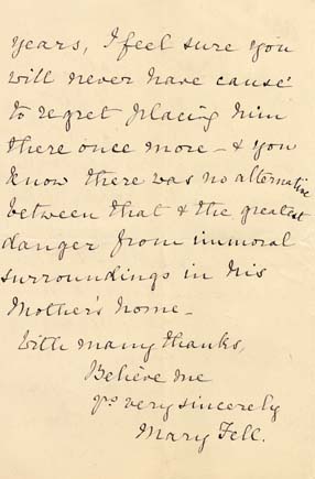 Large size image of Case 2258 12. Letter from Miss Fell 21 February 1893
 page 2