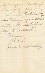 Image of Case 2258 4. Letter from Miss Cholmeley 15 March 1892
 page 3