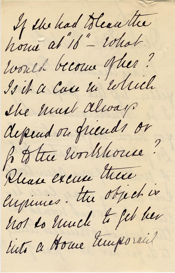 Large size image of Case 2434 3. Letter from Miss D. c. 23 April 1890
 page 2
