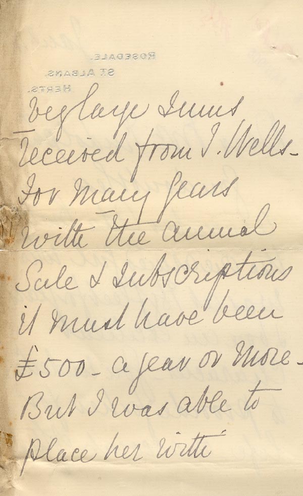 Large size image of Case 2434 12. Letter from Miss D. 4 January 1905
 page 2