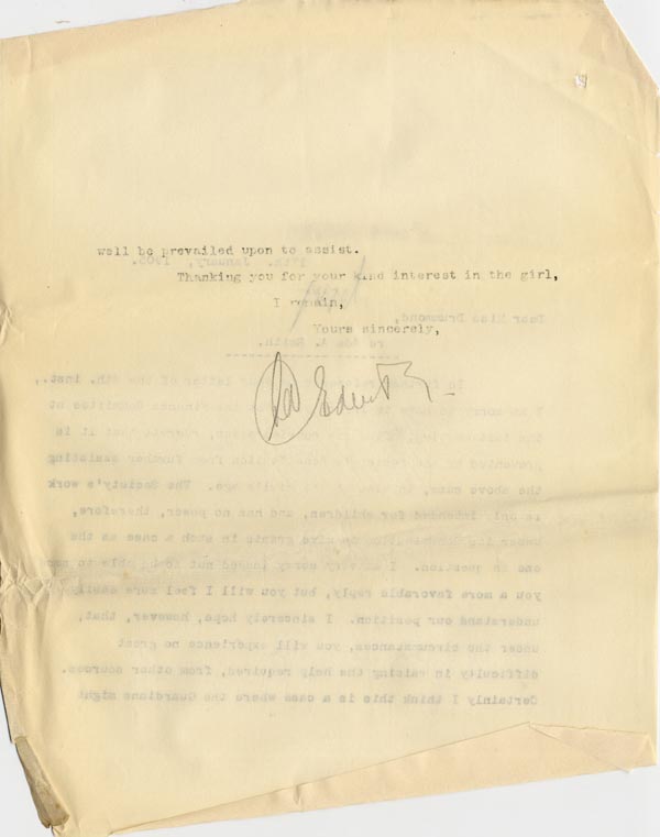 Large size image of Case 2434 16. Reply to Miss D 17 January 1905
 page 2