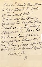 Image of Case 2434 2. Letter from Miss D. 19 April 1890
 page 3