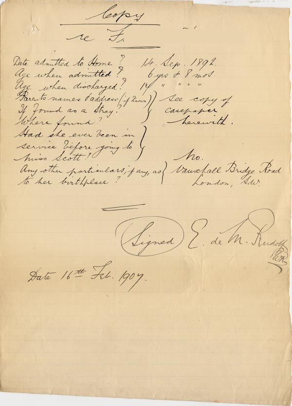Large size image of Case 3271 16. Letter from Havant Union to Edward Rudolf  15 February 1907
 page 2