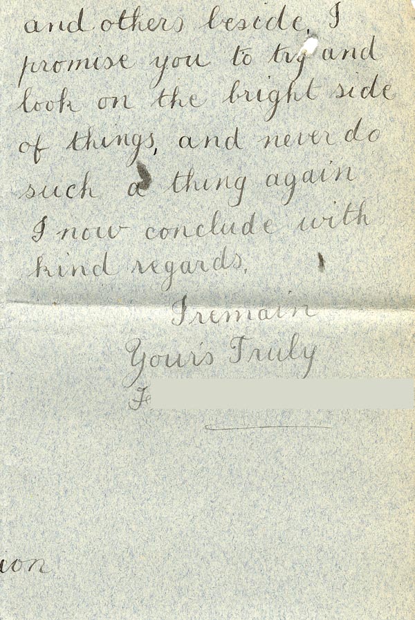 Large size image of Case 3271 43. Letter from F to Edward Rudolf  23 November 1911
 page 3