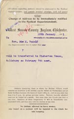 Image of Case 3271 39. Letter from West Sussex County Asylum to Edward Rudolf  28 January 1911
 page 1