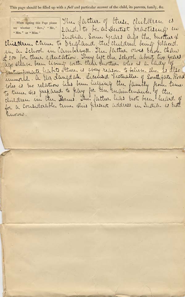 Large size image of Case 3622 2. Application to Waifs and Strays' Society (W) c. May 1893
 page 3
