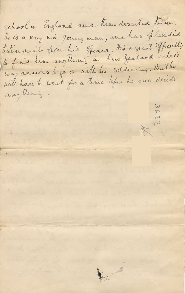 Large size image of Case 3623 6. Extract of a letter from Miss Cox, Cheshire 9 September  1909
 page 2