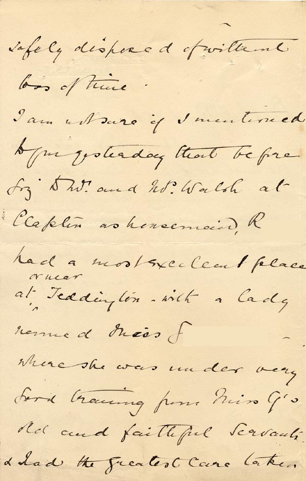 Large size image of Case 3821 9. Letter from Mrs Blatch  8 November 1899
 page 2