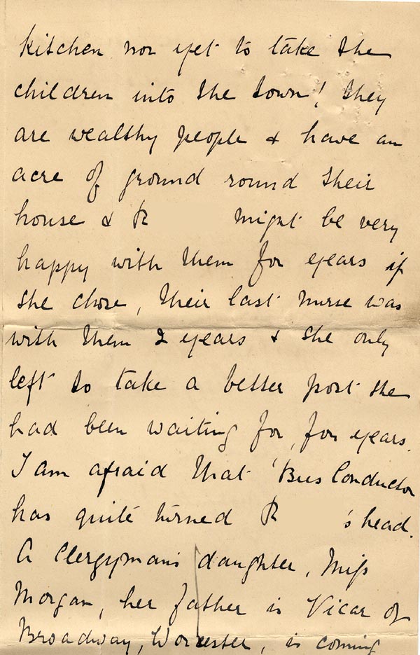 Image of Case 3821 18. Letter from the St Agnes Home 25 September 1901
 page 3