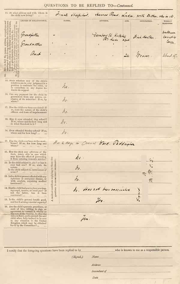 Large size image of Case 3979 1. Application to Waifs and Strays' Society  c. October 1893
 page 2