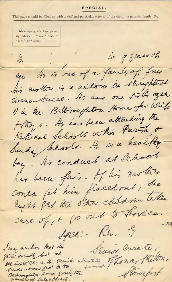 Large size image of Case 4179 1. Application to Waifs and Strays' Society  2 January 1894
 page 3