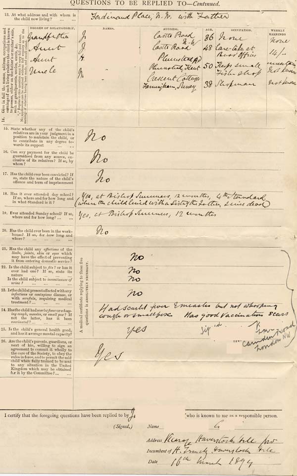 Large size image of Case 4202 1. Application to Waifs and Strays' Society  16 March 1894
 page 2