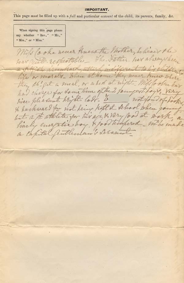 Large size image of Case 4255 1. Application to Waifs and Strays' Society  April 1894
 page 3