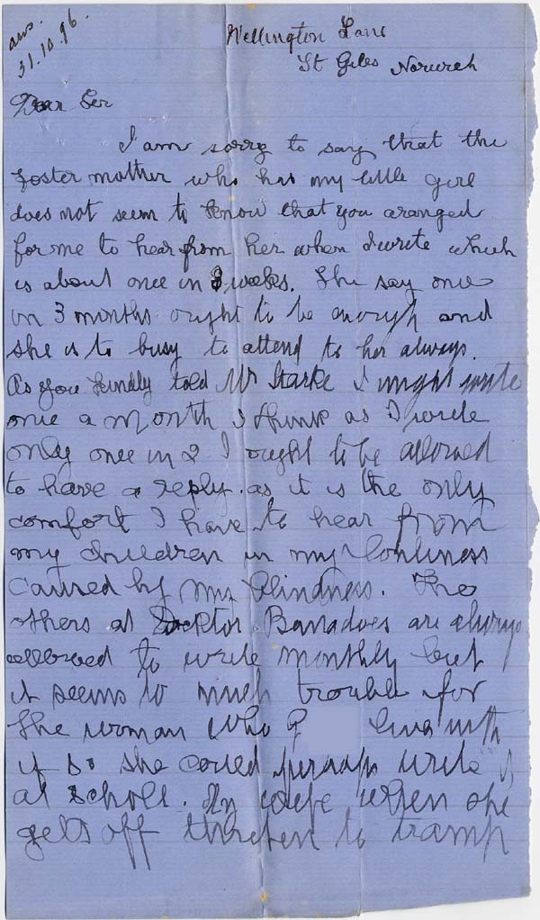 Large size image of Case 4488 11. Letter from G's father c. 30 October 1896
 page 1