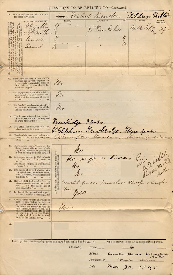Large size image of Case 4770 1. Application to Waifs and Strays' Society  30 March 1895
 page 2