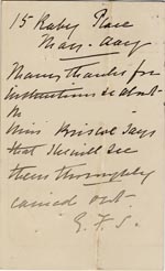 Image of Case 4770 10. Postcard to Mr Rudolf from Miss Sanders 1 May 1895 
 page 2