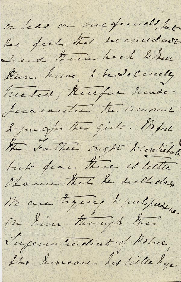 Large size image of Case 5505 3. Letter from St Michael's Home 14 August 1896
 page 2