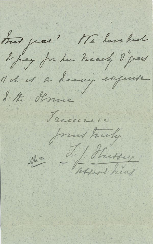 Large size image of Case 5505 6. Letter from St Michael's Home 29 February 1904
 page 2