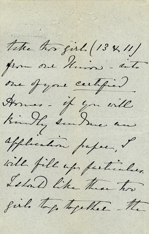 Large size image of Case 5959 2. Letter from Mrs C. asking for help for F.  22 March 1897
 page 2