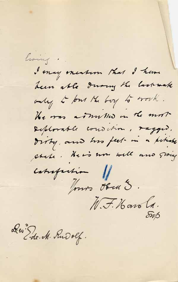 Large size image of Case 6001 46. Letter from the Standon Farm Home giving news of J.  23 January 1911
 page 2