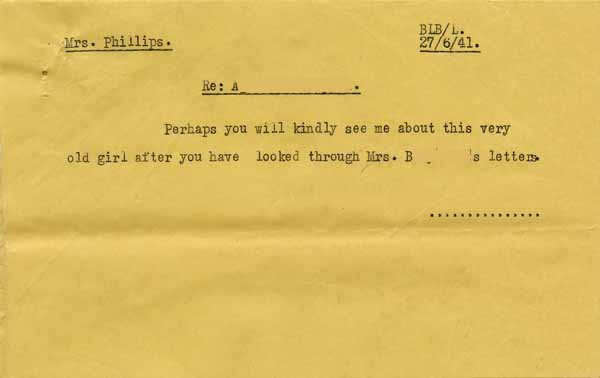 Large size image of Case 6024 6. Memorandum   27 June 1941
 page 1