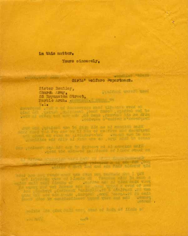 Large size image of Case 6024 7. Copy letter to the Church Army asking if they can help A.  24 July 1941
 page 2