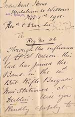 Image of Case 6213 3. Letter from John Gill, Walsham Farm Home  1 November 1901
 page 1