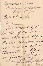 Image of Case 6213 4. Letter from John Gill, Walsham Farm Home  5 November 1901
 page 1