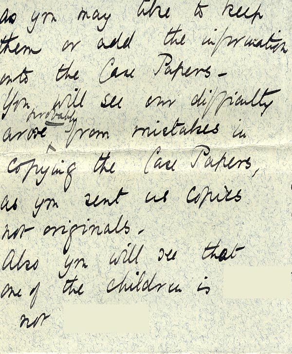 Large size image of Case 6351 6. Letter from Mrs Brandreth, Sec. of Rose Cottage Home For Girls to Edward Rudolf  5 March 1898
 page 2