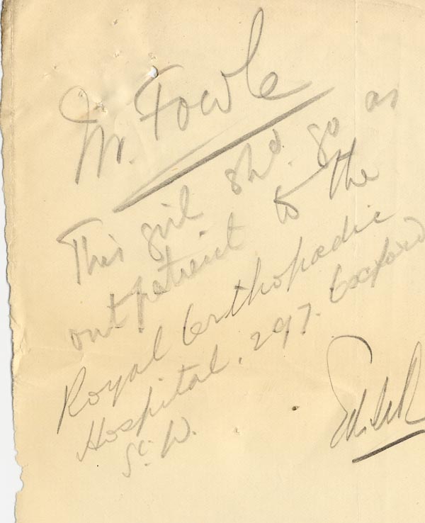 Large size image of Case 6351 13. Note from Edward Rudolf to Mr Fowle c. 2 March 1904
 page 1