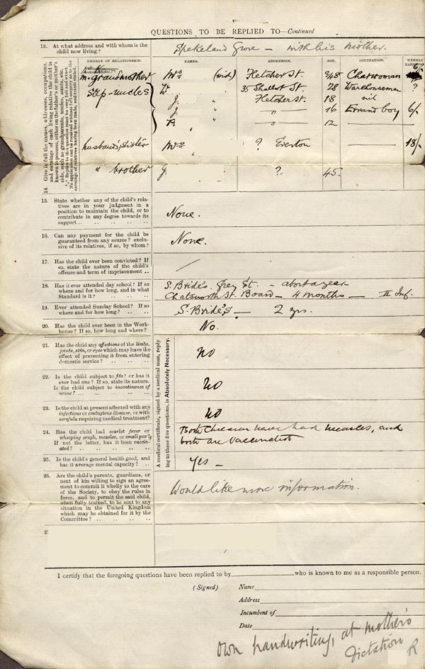 Large size image of Case 6380 1. Application to Waifs and Strays' Society  3 March 1898
 page 2