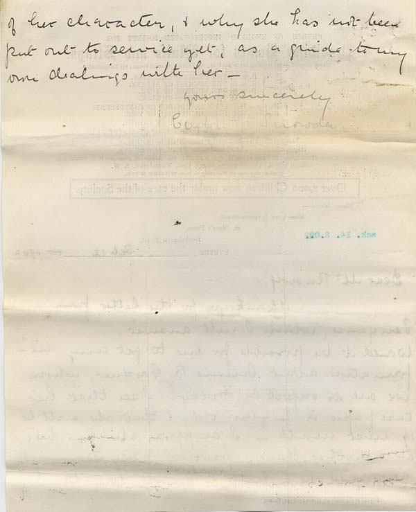 Large size image of Case 6424 10. Letter from St Olave's Home asking for information about A.  12 February 1902
 page 2