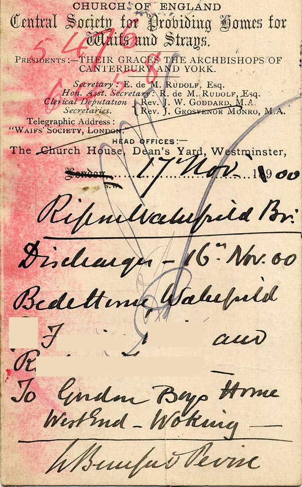 Large size image of Case 6458 3. Notice of Discharge  17 November 1900
 page 2