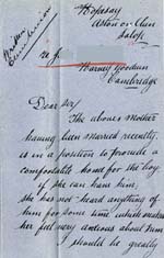 Image of Case 8473 10. Letter from Mr R. Jones to Edward Rudolf c. 1 July 1905
 page 1