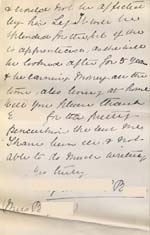 Image of Case 8587 21. Letter from Miss B. to St Nicholas' Home about E's future employment  25 January 1910
 page 4