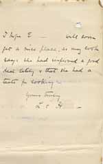 Image of Case 8625 24. Letter from E's former employer asking if she had arrived safely in London  18 June 1909
 page 3