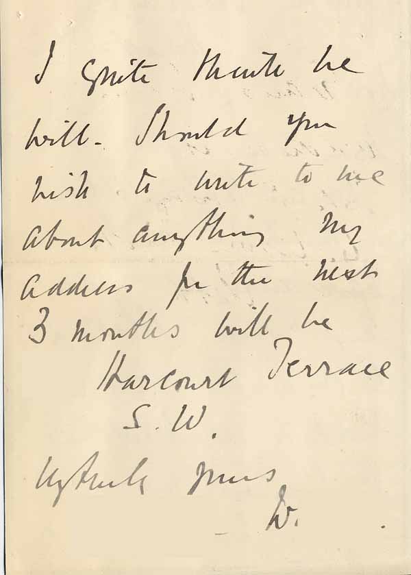 Large size image of Case 8645 17. Letter from Mrs W. announcing that as she and her husband are leaving Alton, H's brother will be responsible for the maintenance money  15 November 1903
 page 2