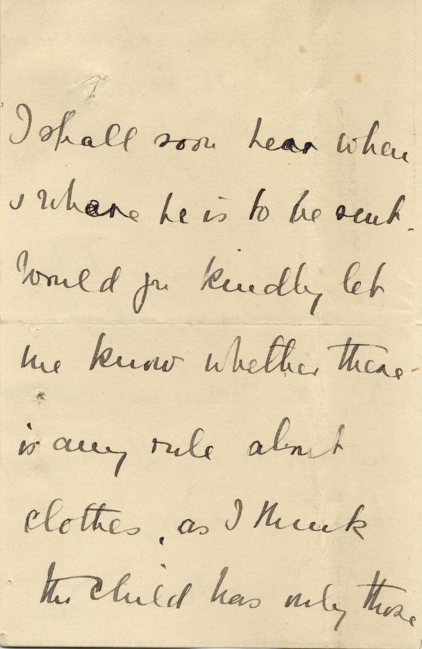 Large size image of Case 8649 2. Letter from Margaret Balfour expressing pleasure that the Society had accepted W's case  18 November 1901
 page 2