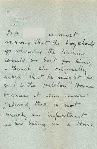 Large size image of Case 8723 12.  Letter from Miss Foster passing on the news that W. would do better under the control of a master  24 August 1902
 page 2