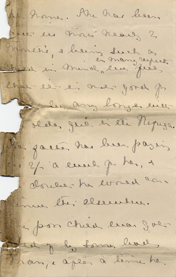 Large size image of Case 8790 2. Letter from Sister Laura of the Norwich Refuge  Feb/Mar 1902
 page 2