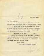 Image of Case 9146 7. Copy letter to the Earl of Sandwich from the Society  17 July 1905
 page 1