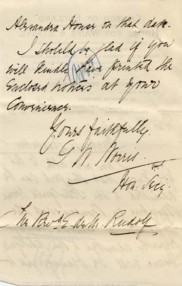 Large size image of Case 9279 7. Letter from the Liverpool Branch of the Waifs and Strays' Society arranging for G's admission to the Scholfield Home  19 November 1902
 page 2
